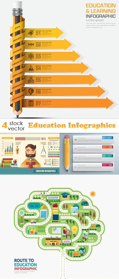 Vectors - Education Infographics