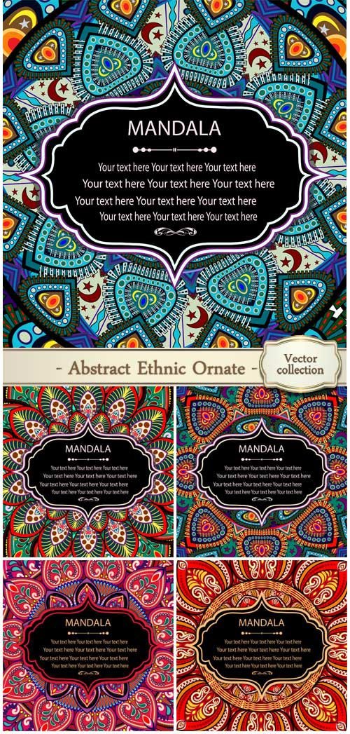 Abstract ethnic ornate background for design 