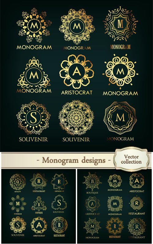 Elegant monogram designs template
