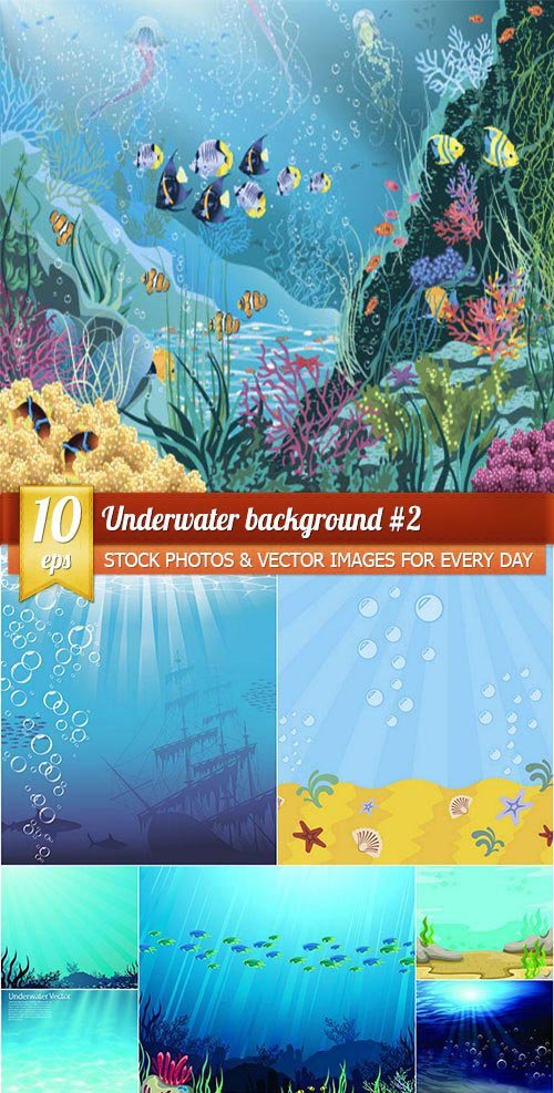 Underwater background 2, 10 x EPS