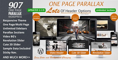 ThemeForest - 907 v3.1.14 - Responsive WP One Page Parallax
