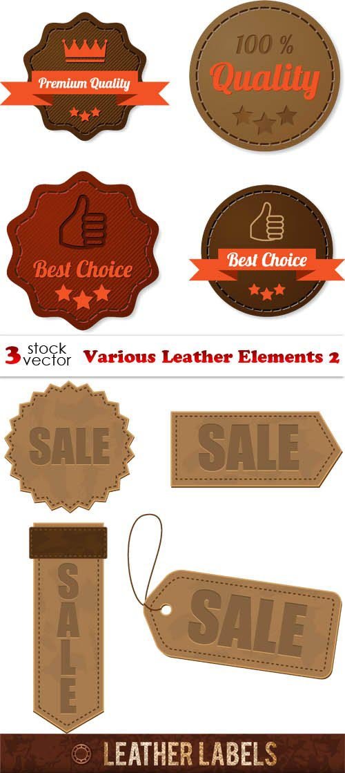Vectors - Various Leather Elements 2