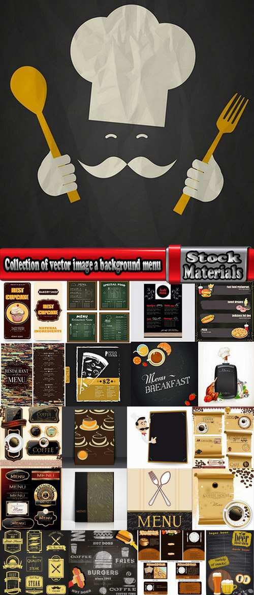 Collection of vector image a background menu background banner poster flyer #2-25 Eps
