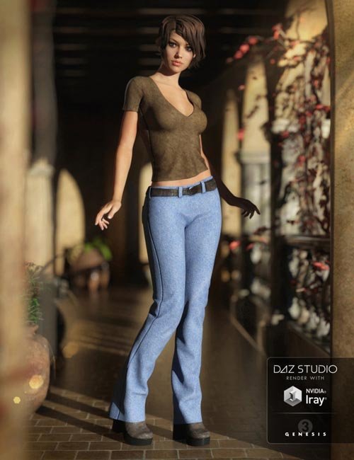Street Casual Outfit for Genesis 3 Female(s)