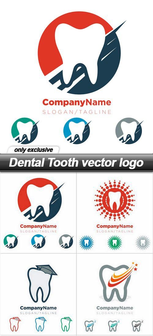 Dental Tooth vector logo - 12 EPS