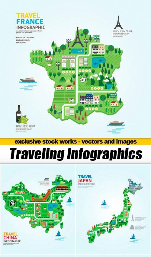 Traveling Infographics - 10x EPS