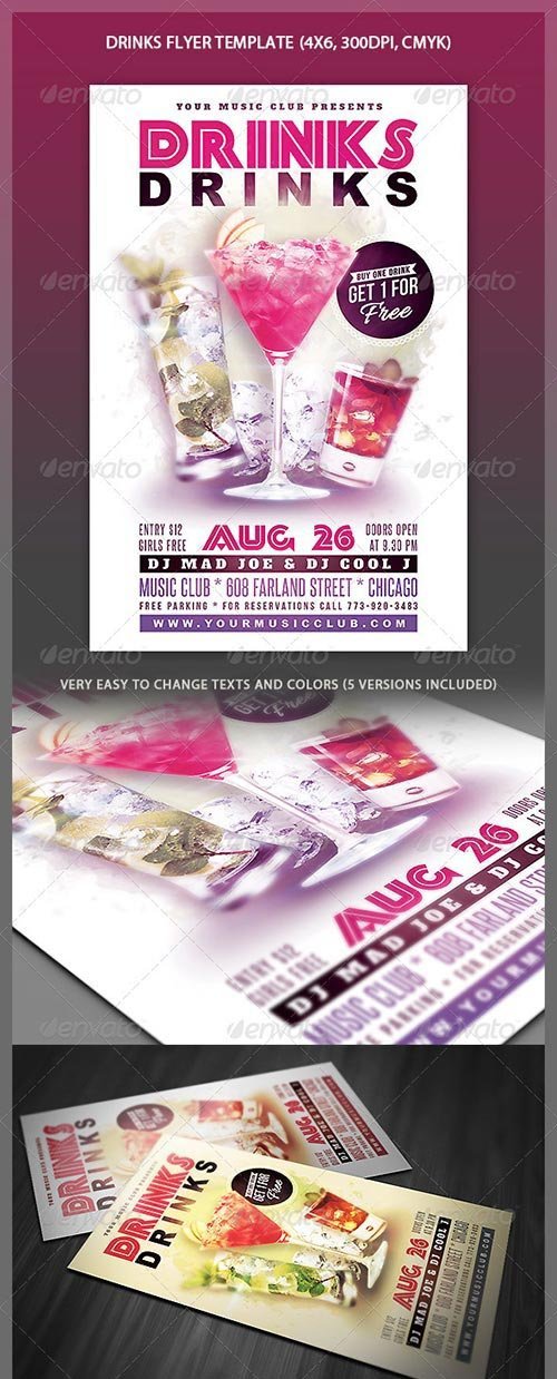 GraphicRiver - Drinks Flyer Template