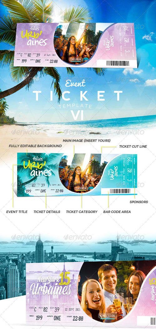 GraphicRiver - Event Tickets Template VII