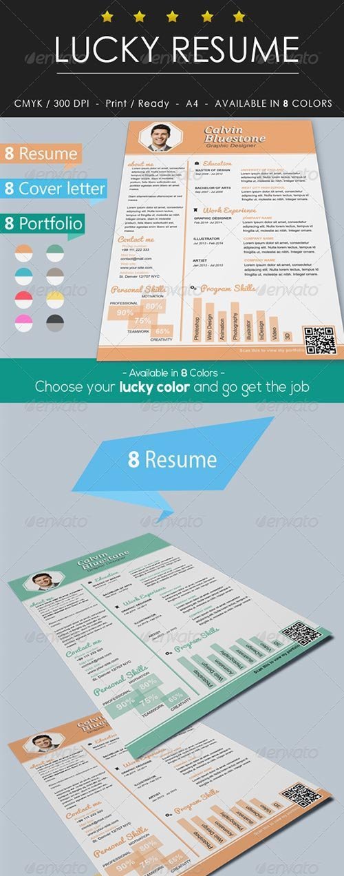 GraphicRiver - Lucky Resume 8585724