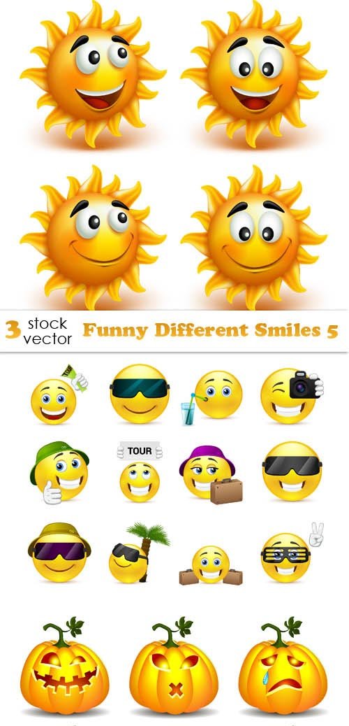 Vectors - Funny Different Smiles 5