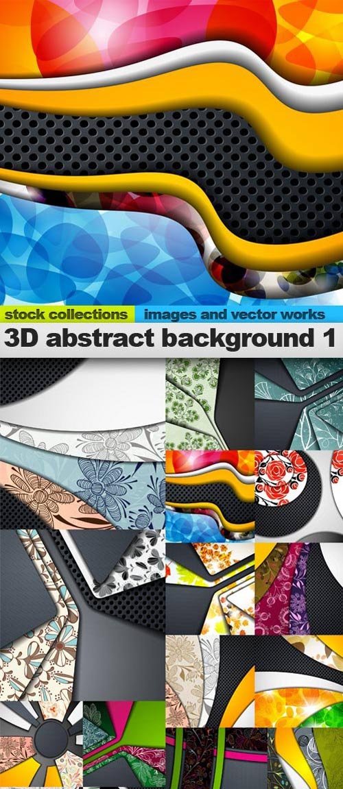 3D abstract background 1, 25 x EPS