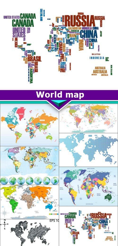 World map 10X EPS
