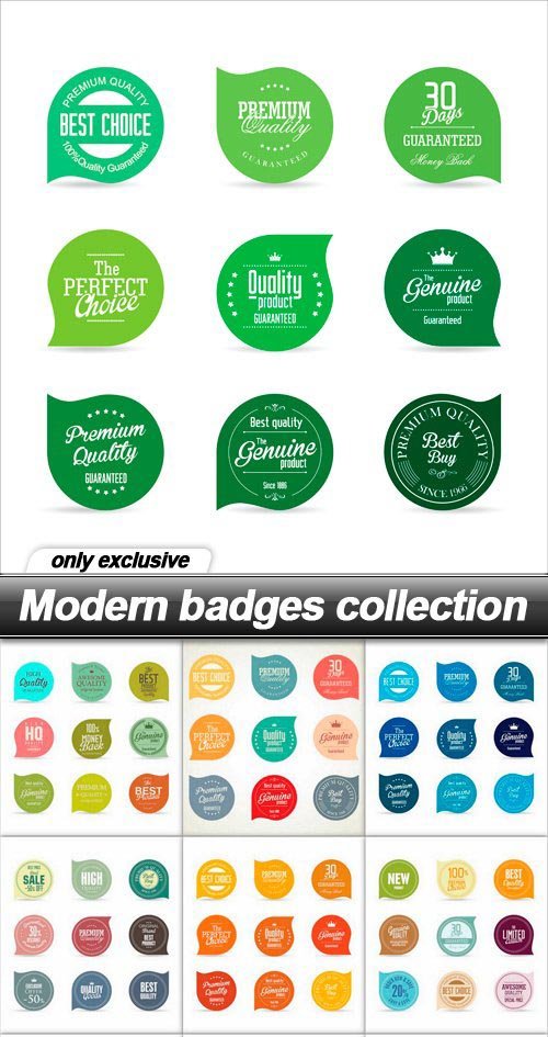 Modern badges collection - 15 EPS