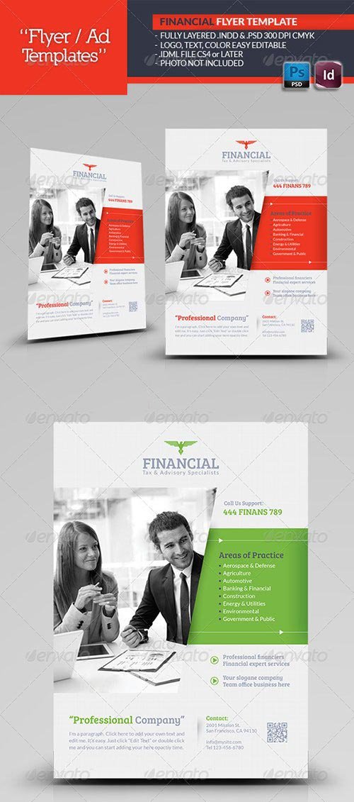 GraphicRiver - Financial Flyer Template 5424464