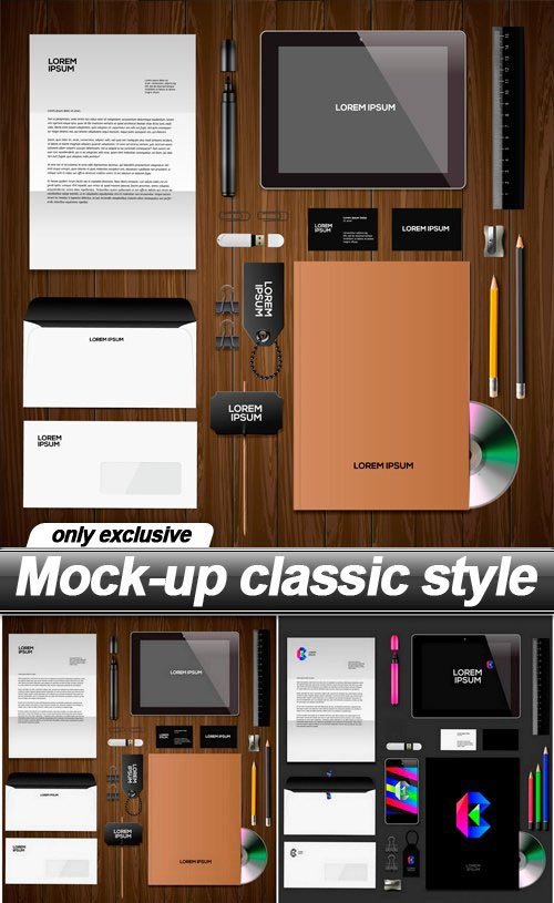 Mock-up classic style - 6 EPS