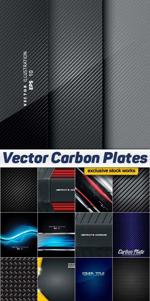 Carbon Vector Plates - 25x EPS