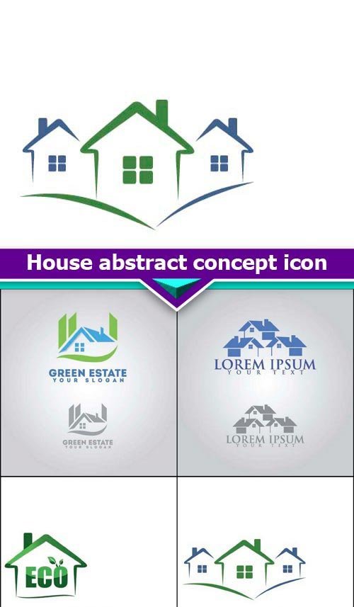House abstract concept icon 7X EPS