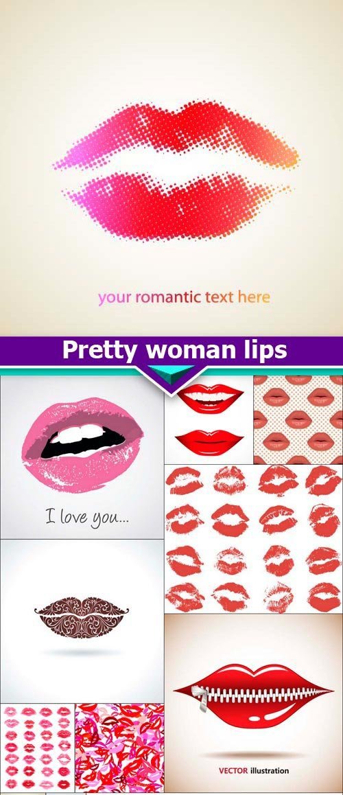 Pretty woman lips 13X EPS