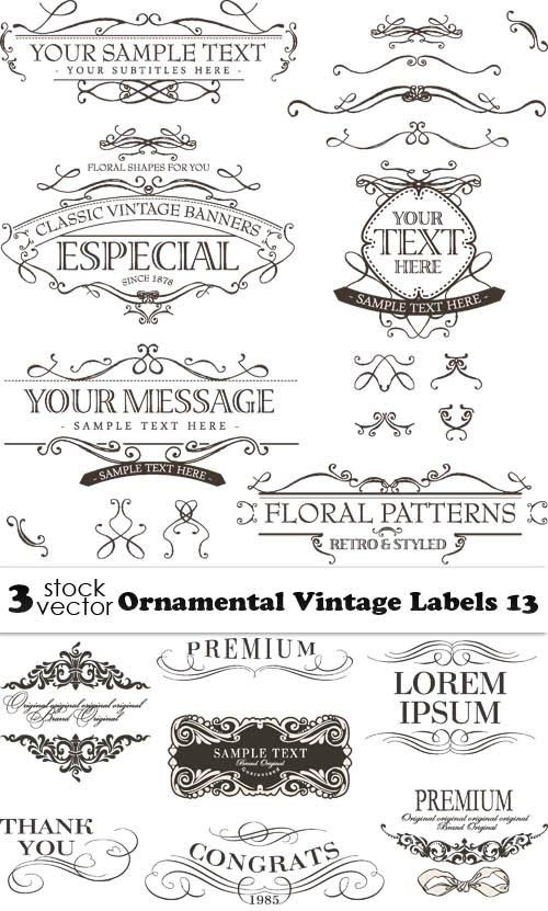 Vectors - Ornamental Vintage Labels 13