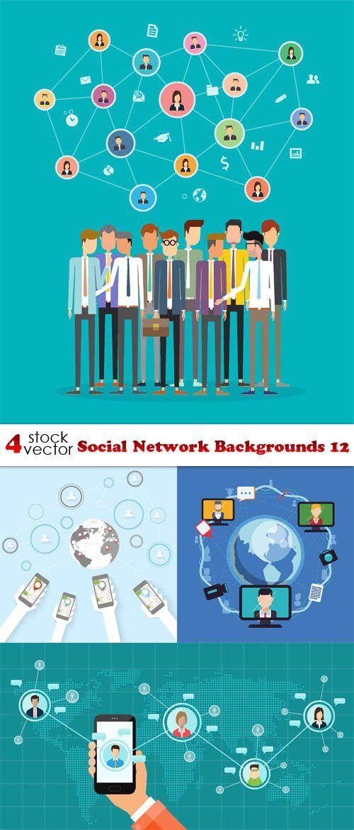 Vectors - Social Network Backgrounds 12