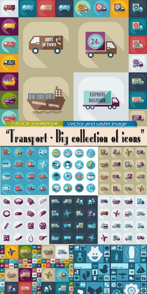 Collection of icons in Vector - Transport