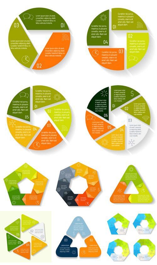 Stock Vectors - Triangle And Circle Infographic Design Templates