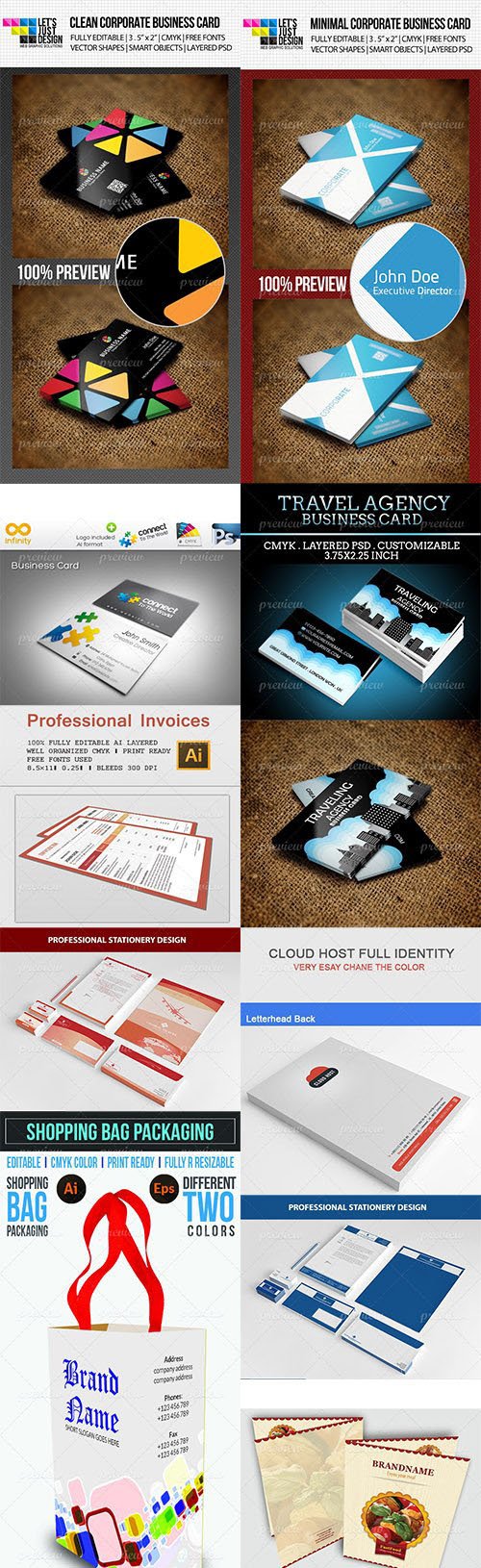 The Ultimate Print Templates Bundle with 130 Items