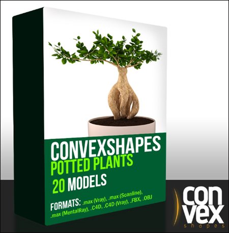 CGAXIS Convexshapes 3D Potted Plants Collection