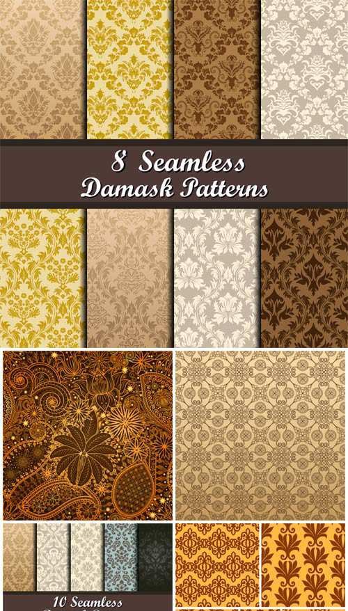 Seamless vector textures, backgrounds with patterns