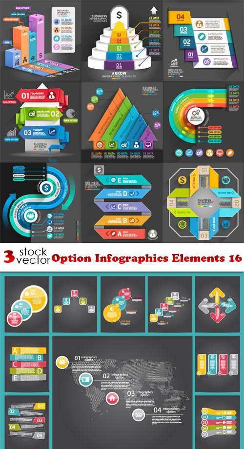 Vectors - Option Infographics Elements 16