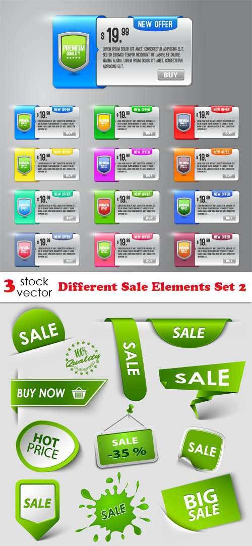 Vectors - Different Sale Elements Set 2