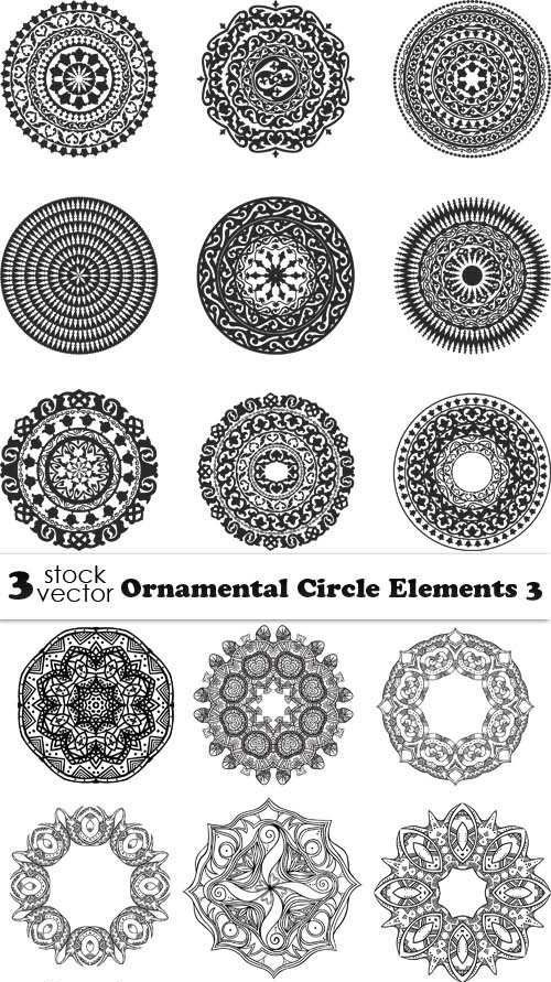 Vectors - Ornamental Circle Elements 3