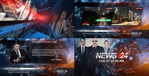 Broadcast Design - News 24 Package - Project for After Effects (Videohive)