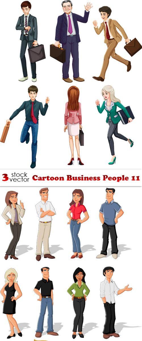 Vectors - Cartoon Business People 11