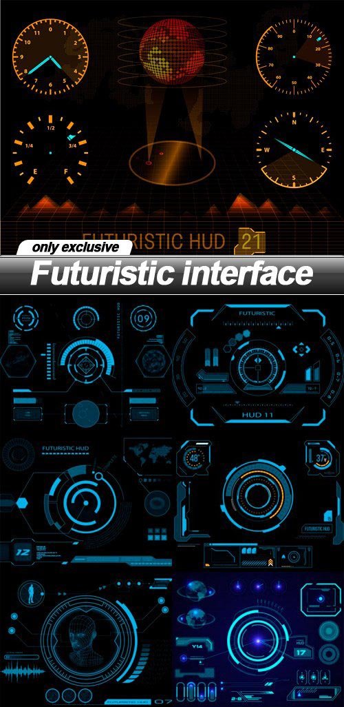 Futuristic interface - 10 EPS