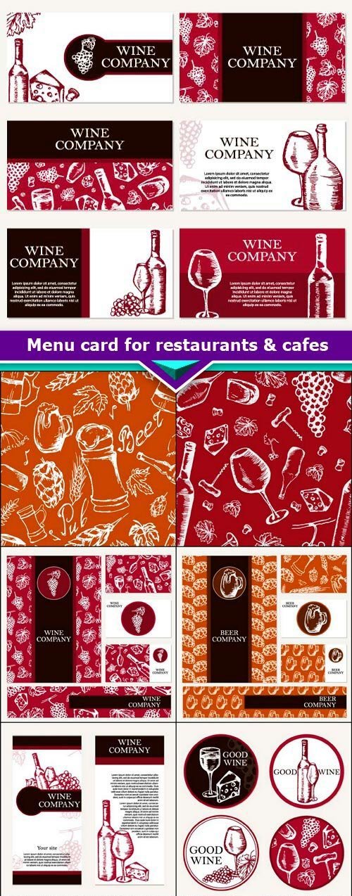 Menu card for restaurants & cafes 11x EPS