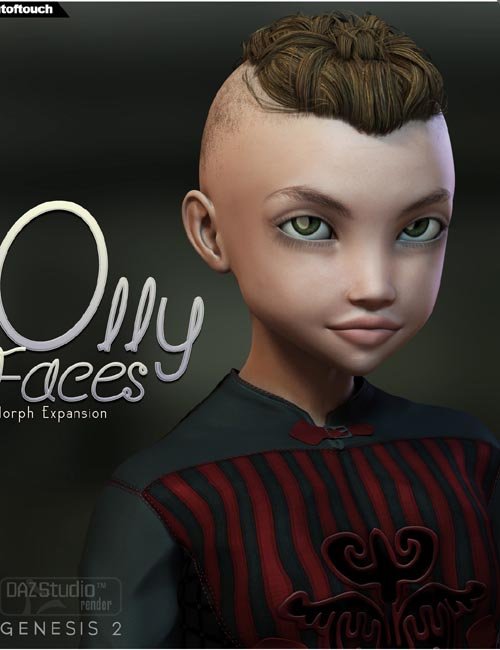 Olly's Faces for Olly for Genesis 2 Male(s)
