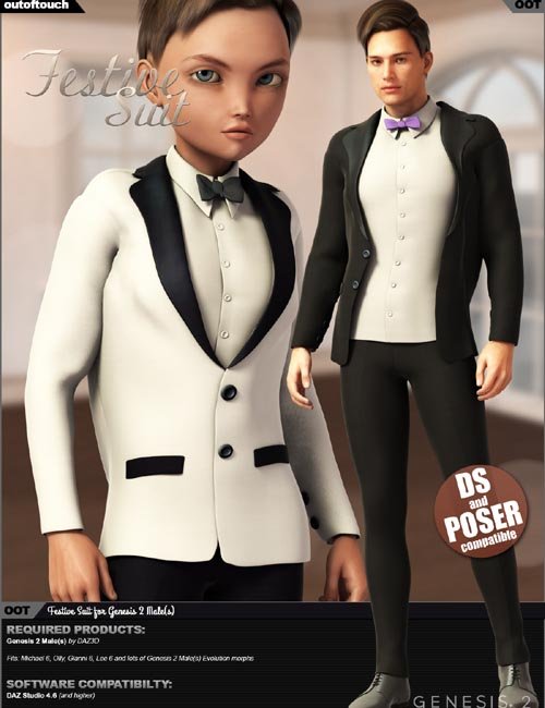 Festive Suit (converted from G2M) for Genesis 8 Male(s)