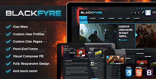 ThemeForest - Blackfyre v1.3.2 - Create Your Own Gaming Community
