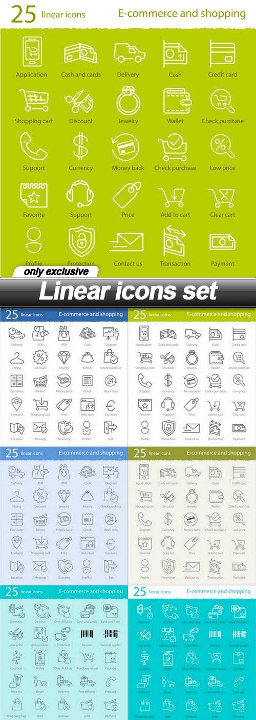 Linear icons set - 10 EPS