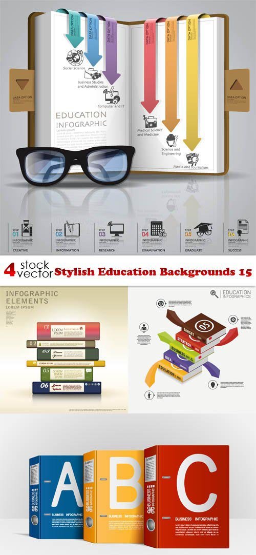 Vectors - Stylish Education Backgrounds 15