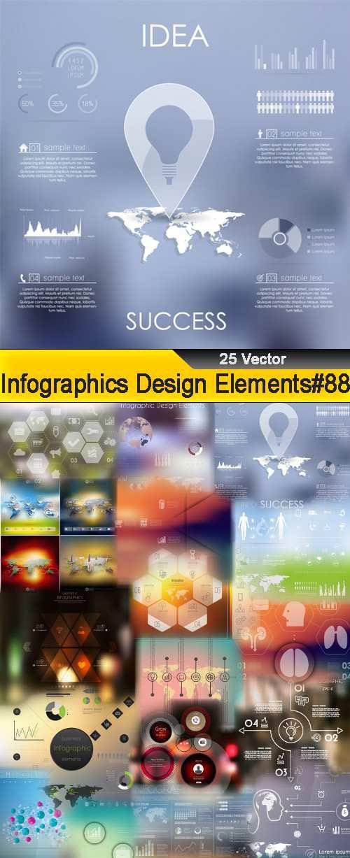 Infographics Design Elements#88 - 25 Vector