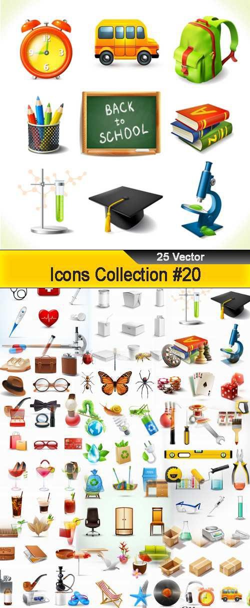 Icons Collection #20 - 25 Vector