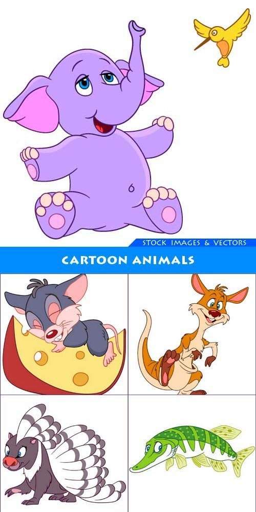 Cartoon animals 10X EPS
