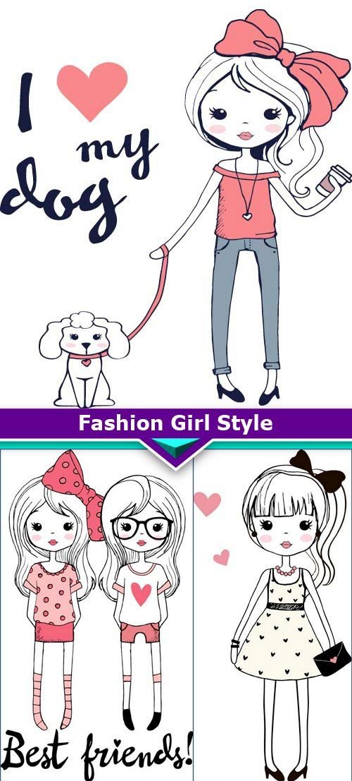 Fashion Girl Style 6x EPS