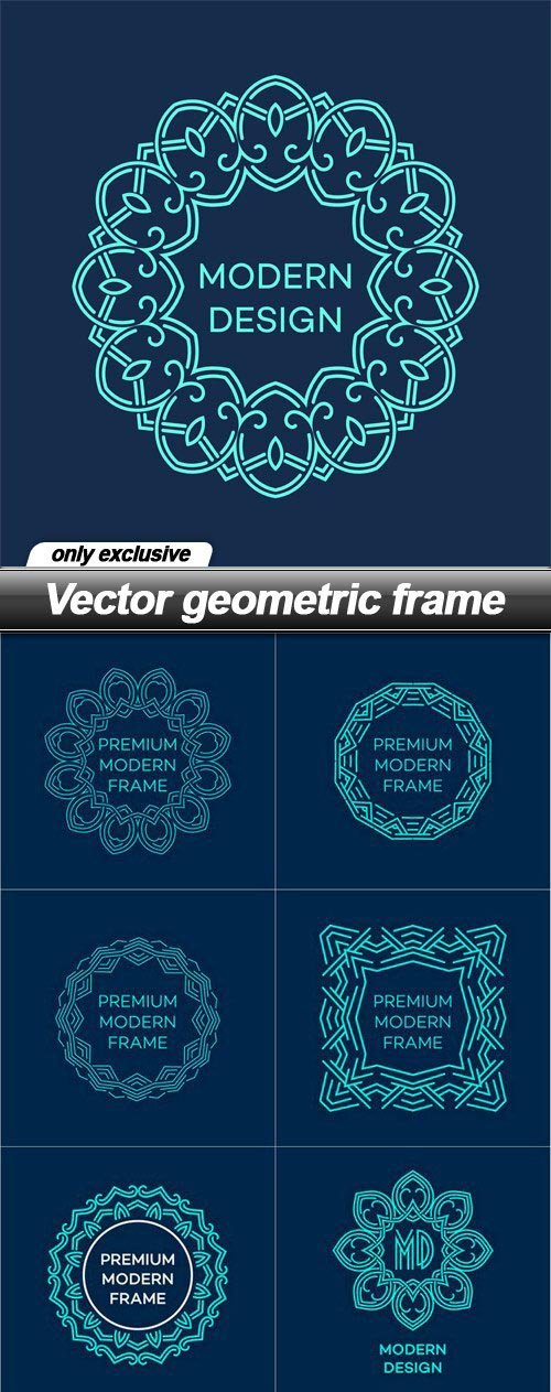 Vector geometric frame - 13 EPS