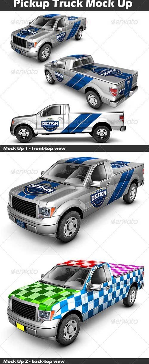 GraphicRiver - Pickup Truck Mock Up 2939007
