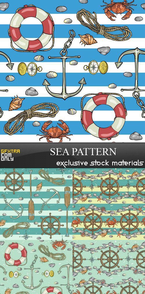 Sea Pattern - 5xEPS