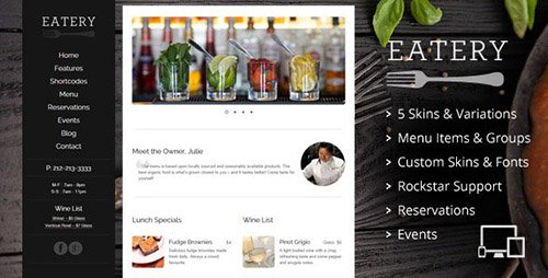 ThemeForest - Eatery v2.2 - Responsive Restaurant WordPress Theme