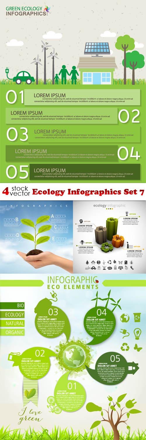 Vectors - Ecology Infographics Set 7